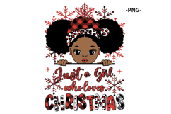Just a Girl Who Loves Christmas PNG Sublimation Product Image 2