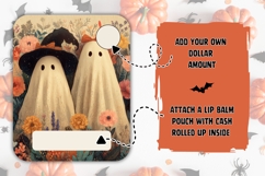 Cartoon Halloween Money Card, Floral Ghosts Money Card Product Image 2