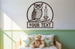 Owl SVG Name Sign | Candle Lantern Clipart | Cricut Cut File Product Image 2