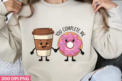 You Complete me PNG, Valentine Sublimation PNG Product Image 1