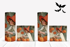 Vintage Halloween Tumbler Wrap, Vintage Fall Tumbler Product Image 2