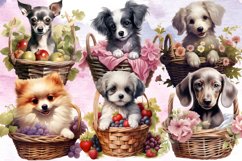 Cute Baby Dog Watercolor Clipart Bundle Product Image 4