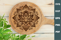 Mandala laser SVG PNG| Lotus Buddha ornament Product Image 1