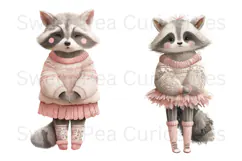 Raccoon, Shabby Chic, Ephemera, PNG, Clipart Product Image 2