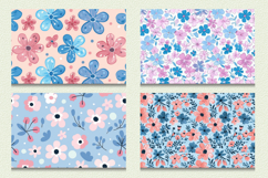 Pink Blue Cute Flowers Cutting Boards sublimation Design Product Image 2