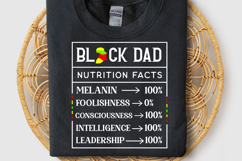 Black Father Nutritional Facts SVG PNG Design Product Image 1