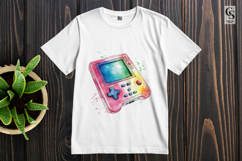 Retro Rainbow Game Console Clipart PNG Product Image 2