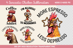 Sarcastic Chicken Sublimation PNG Product Image 1