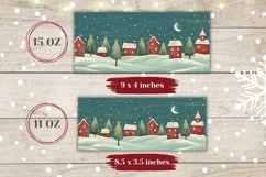 Christmas Mug Wrap Design, Snow Mug Sublimation Design Product Image 2