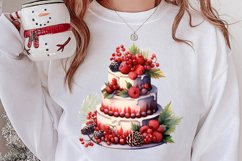 Christmas Cake Clipart, Christmas Cake Clipart Product Image 2