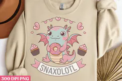 Snaxolotl PNG, Axolotl Sublimation PNG Product Image 2