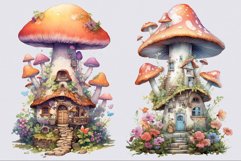 Mushroom fairy house clipart, Fairy house clipart, Mushroom Product Image 3