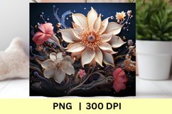 3d Flowers Sublimation Tumbler | Flowers Tumbler Sublimation Product Image 2