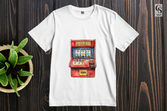 Vintage Slot Machine Watercolor Clipart Sublimation PNG Product Image 2