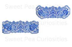 Blue Toile, Ephemera, PNG, Clipart, Junk Journal, flowers Product Image 2