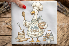 Mama Goose Kitchen PNG Cute Baking Chef Goose Sublimation Product Image 4