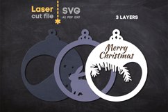 Rabbit Christmas Tree Toy SVG laser cut file for Glowforge Product Image 3