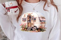 Watercolor Caravan Clipart, Caravan Clipart, Caravan Product Image 2