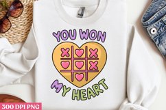 You won my heart PNG, Retro Valentine Sublimation PNG Product Image 3