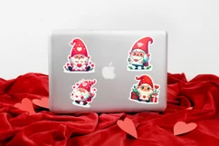 Valentine's day gnomes stickers. PNG, JPG. Product Image 2