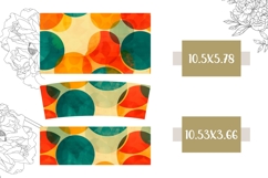 Retro Circles Tumbler Wrap, Retro 40 Oz Tumbler Template Product Image 2