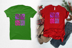 Purple Pink Abstract Leaf Block Embroidery Design Product Image 2