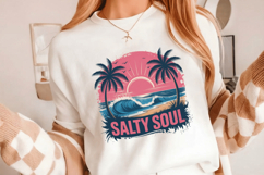 Salty soul PNG sublimation |Beach &amp; Summer PNG T-Shirt Product Image 8