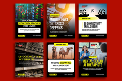 News Headline Social Media Post - Canva, PSD, AI Product Image 2