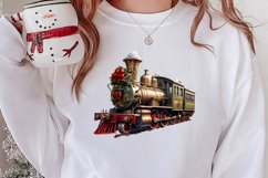 Christmas Trains Sublimation Clipart Product Image 2