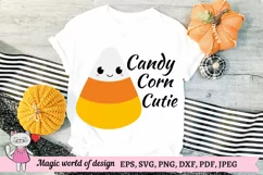 Candy Corn Cutie svg Design for Halloween BABY Shirt Product Image 1