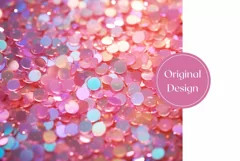 Confetti Tumbler Wrap, Pink Tumbler, Glitter Sublimation Product Image 2