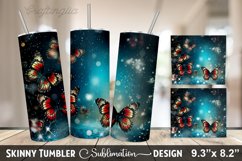 Christmas Butterfly Tumbler Design Product Image 1