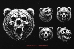 10 Bundle Dark Art Bear Skull Animal Beast Horror Scary Product Image 3