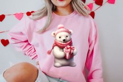 Valentines Day Bear Sublimation Clipart, Valentines Day PNG Product Image 2