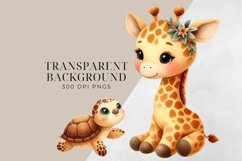 Cute watercolor animals clipart BUNDLE PNG. Product Image 2
