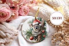 Christmas Koala Ornament, Winter Ornament Design Product Image 2