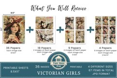 Vintage Victorian Girls Scrapbooking Paper Product Image 2