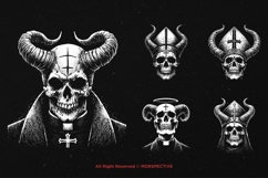 10 Bundle Dark Art Skull Priest Demon Satanic Heretic Occult Product Image 3