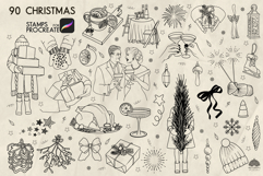 Christmas Procreate Stamp Brushes Product Image 2