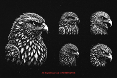 10 Bundle Dark Art Hawk Head Bird Eagle Wings Hunter Skull Product Image 3