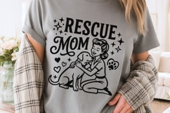 Rescue Mom Svg, Dog Mom Svg, Dog Lover Svg, Fur Mama Svg. Product Image 3