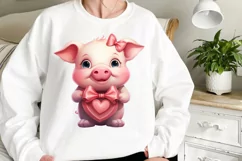 Animals Giving Heart Hand Sign, Watercolor Clipart Product Image 2