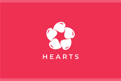 Hearts Flower Vector Logo Design Template Product Image 2