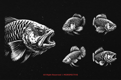 10 Bundle Dark Art Arowana Fish Dragon Fish Predator Aquatic Product Image 3