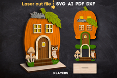 Pumpkin House SVG laser cut files for Glowforge Product Image 2