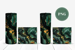 Green Marble Tumbler Template, Malachite Tumbler Designs Product Image 2