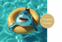 3D Shark Tumbler Wrap Design, 3D Animals Tumbler Sublimation Product Image 2