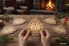 Christmas Sweater Ornaments SVG Bundle | Laser Cut | SVG Product Image 2