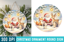 Christmas Ornaments Round Sign PNG, Christmas Round Sign PNG Product Image 1
