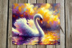 Swan | 8 impressiomism skinny tumbler Sublimation designs Product Image 2